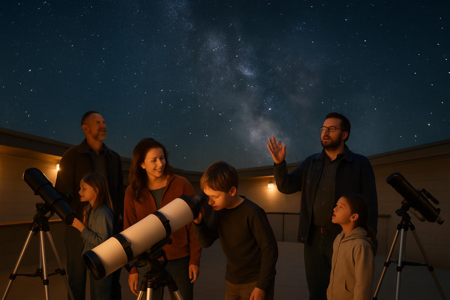 Sessão de observação do céu noturno